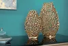 Filigranes Vasen 2er Set ABSTRACT LEAF 40cm gold Handarbeit Produktbild-Vorschau 2