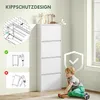 HOMCOM Skříňka na boty se 4 dvířky, úzká, pro 8 párů, Náhled obrázku produktu 7
