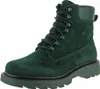 A single green suede boot is shown against a white background. Produktbild-Vorschau