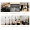 SONNI Breite Seite quadratisches Spülbecken 80 x 45 x 25,8 Produktbild-Vorschau 5