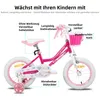 HILAND 14 Zoll Mädchen Kinderfahrrad mit Korb & Bändern, Produktbild-Vorschau 2