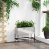 vidaXL Hochbeet Gartenpflanzer Silber 60 x 26 x 45 cm Produktbild-Vorschau 4