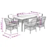 7-tlg. Garten-Essgruppe mit Kissen Schwarz Poly Rattan Produktbild-Vorschau 7