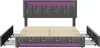 Letto imbottito 140x200cm con testata contenitore e LED, Anteprima dell’immagine prodotto 15