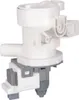 A white and gray washing machine drain pump is shown against a white background. Produktbild-Vorschau