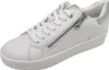 A white sneaker with a silver accent on the heel and a zipper on the side, shown from a side angle on a white background. Náhľad obrázku produktu
