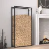 vidaXL Porta legna nero opaco 80x28x154 cm acciaio Anteprima dell’immagine prodotto 2