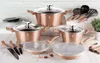 Zestaw naczyń z marmurową powierzchnią 18 szt. Rosegold Podgląd zdjęcia produktu 8