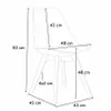 A diagram showing the dimensions of a chair. Anteprima dell’immagine prodotto