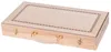 A closed wooden box with a decorative inlay on the lid, featuring brass clasps and a handle. Anteprima dell’immagine prodotto