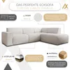 AX LIVING Couch Sofa L Form Didim L Weiß – 292 cm, stilvoll Produktbild-Vorschau 5
