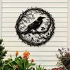 Metall-Wanddeko Krähe, 30x30 cm, schwarz, für Innen & Außen Productafbeelding-voorbeeld