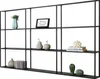 en.casa® Wandregal Jelsa, Schwarz, Eisen, 160 x 18 x 110 Produktbild-Vorschau 3