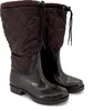 Gummistiefel Hochschaft Daunen Stiefel gesteppt Damen Produktbild-Vorschau 2