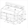 Parisot Lucas Hochbett 90x200 – Weiß/Eiche Nachbildung Produktbild-Vorschau 28