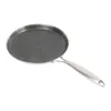 A stainless steel frying pan with a honeycomb non-stick surface and a silver handle, isolated on a white background. Podgląd zdjęcia produktu