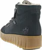 A black boot with a brown sole is shown from the side. Voir les images du produit