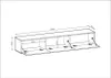 FURNLUX Fernsehtisch Oro Beige Und Gold 175cm / Hauptfarbe: Produktbild-Vorschau 3