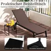 COSTWAY Sonnenliege mit Beistelltisch, Gartenliege Produktbild-Vorschau 6