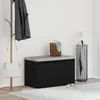 vidaXL Lavice se zásuvkami černá 80 x 40 x 45 cm materiál Náhled obrázku produktu 2