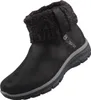 A single black boot with a knitted cuff is shown against a white background. Voir les images du produit