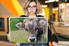 MuchoWow® Laptop Aufkleber Sticker Cover Kuh - Horn - Produktbild-Vorschau 5