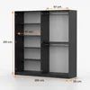 Drehtürenschrank Kleiderschrank Schrank 200 cm Produktbild-Vorschau 4