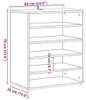 vidaXL Scarpiera nera 60x35x70 cm Materiale a base di legno Anteprima dell’immagine prodotto 6