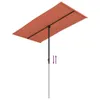 vidaXL Slunečník s hliníkovou tyčí 180x110 cm terakota Náhled obrázku produktu 1
