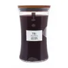 A WoodWick Black Cherry scented candle in a glass jar with a wooden lid. Náhled obrázku produktu