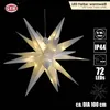 A white star-shaped LED light decoration against a black background. Produktbild-Vorschau