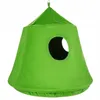 A green hanging tent-like swing for children. Produktbild-Vorschau