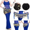 2 Stück Chiffon Hüfttuch Bauchtanz Gürtel Bauchtanz, Kostüm Produktbild-Vorschau 6
