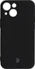 A black phone case is shown against a black background. Produktbild-Vorschau