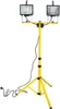 A yellow tripod stand with two halogen floodlights attached. Anteprima dell’immagine prodotto