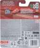 The back of a toy car packaging showing product information and regulatory symbols. Podgląd zdjęcia produktu
