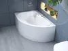 A modern bathroom with a white corner bathtub. Produktbild-Vorschau