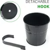 10 kusov 10 cm kovových závesných kvetináčov s odnímateľným Náhľad obrázku produktu 4