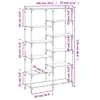Bücherregal Grau Sonoma 100x32x170 cm Holzwerkstoff und Produktbild-Vorschau 9