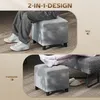 HOMCOM Fußhocker Hocker mit Seitentasche quadratisch Produktbild-Vorschau 4