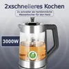 Wasserkocher Glas mit Temperatureinstellung und Teesieb,  Produktbild-Vorschau 2