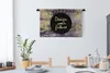 MuchoWow® Wandteppich Wandbehang Zitat - Schwarz - Gold - Produktbild-Vorschau 3