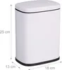 Relaxdays Kosmetikeimer Wandmontage, 3 Liter, Produktbild-Vorschau 4