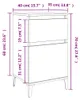 vidaXL Noční stolek bílý 40x35x70 cm Náhled obrázku produktu 8