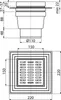 AlcaDrain Bodenablauf 150×150/110 mm mit einem senkrechten Produktbild-Vorschau 2