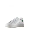 A white Adidas Stan Smith sneaker with green accents is shown against a white background. Náhled obrázku produktu