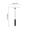 A product shot of a casino chip rake with a telescopic handle, with dimensions indicated. Produktbild-Vorschau