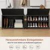 FABATO 3-stufiger Schuhschrank mit Tür, Kunststoff-Regal Produktbild-Vorschau 6