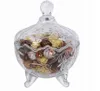 Glas Bonbonglas 13cm mit Deckel Kristall-Design | Elegante Produktbild-Vorschau 1