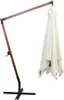 vidaXL Svetelný dáždnik 300x300 cm drevená tyč biela Náhľad obrázku produktu 2